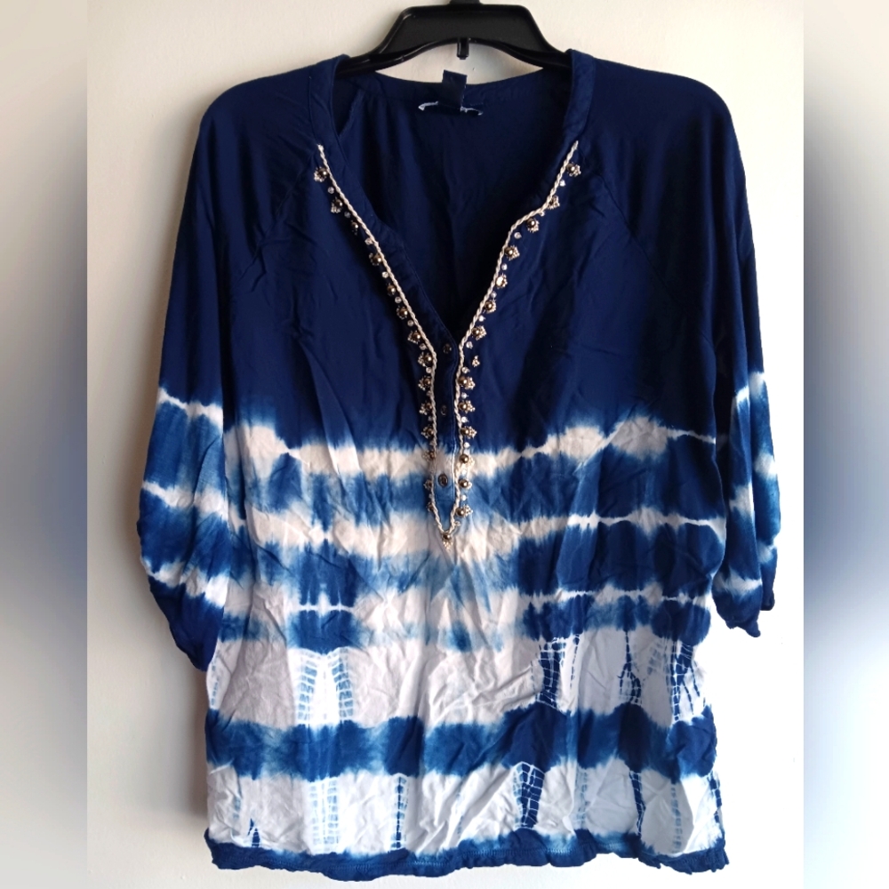 3 For $13💛Bandolino Tie Dye Blouse EUC